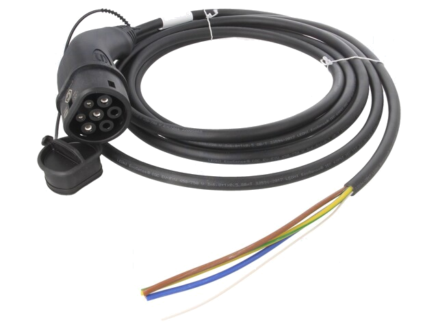 Kabel: eMobility; 1x0,5mm2,3x6mm2; 250V; 7,4kW; IP44; 5m; 32A Kabel: eMobility; 1x0,5mm2,3x6mm2; 250V; 7,4kW; IP44; 5m; 32A